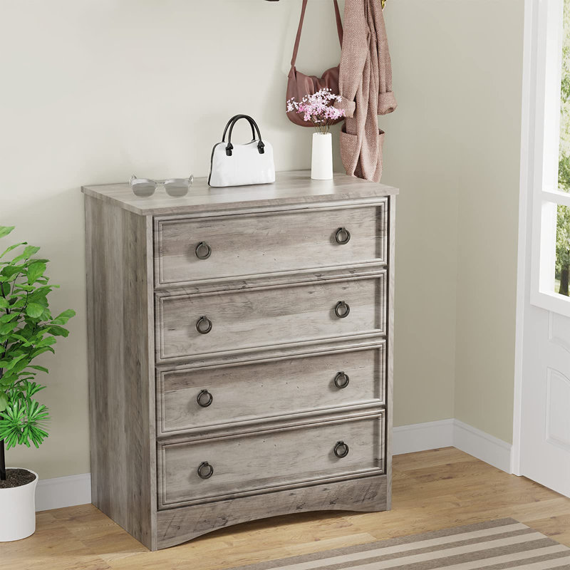 Breakwater Bay Modern 4 Drawer Dresser, Tall Chest of Drawers Closet ...